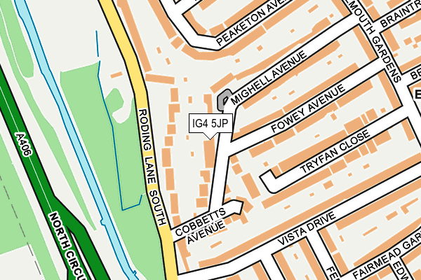 IG4 5JP map - OS OpenMap – Local (Ordnance Survey)