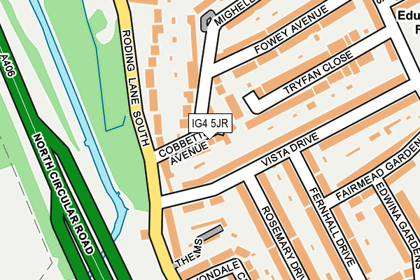 IG4 5JR map - OS OpenMap – Local (Ordnance Survey)