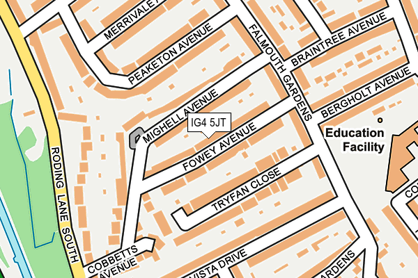 IG4 5JT map - OS OpenMap – Local (Ordnance Survey)