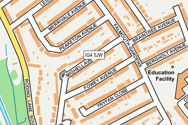 IG4 5JW map - OS OpenMap – Local (Ordnance Survey)