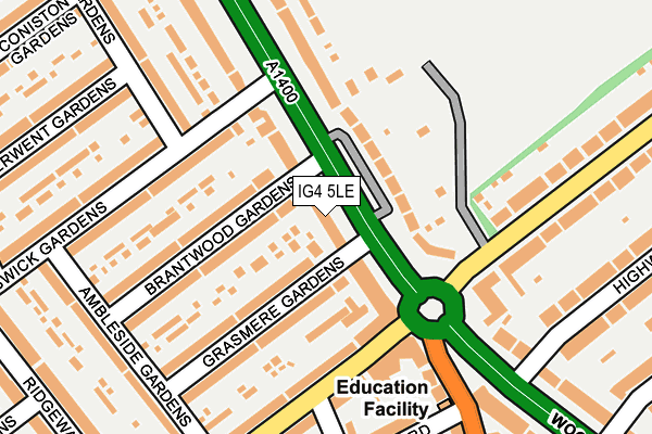 IG4 5LE map - OS OpenMap – Local (Ordnance Survey)