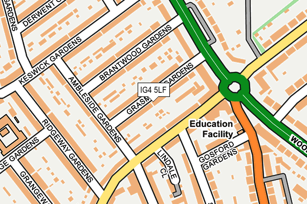 IG4 5LF map - OS OpenMap – Local (Ordnance Survey)