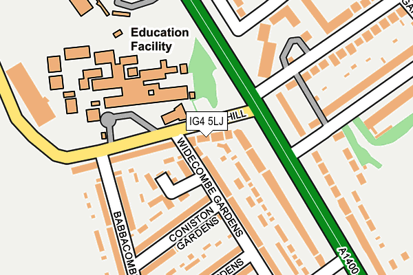 IG4 5LJ map - OS OpenMap – Local (Ordnance Survey)