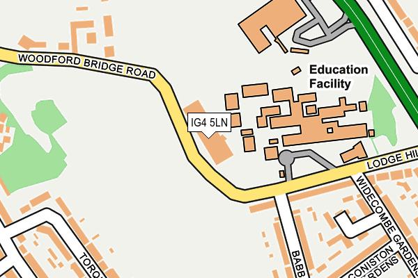 IG4 5LN map - OS OpenMap – Local (Ordnance Survey)