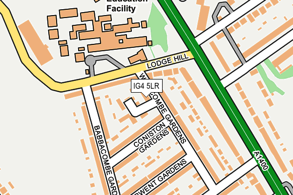 IG4 5LR map - OS OpenMap – Local (Ordnance Survey)