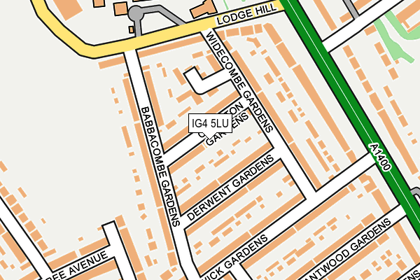IG4 5LU map - OS OpenMap – Local (Ordnance Survey)