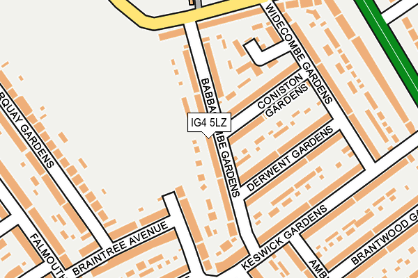 IG4 5LZ map - OS OpenMap – Local (Ordnance Survey)