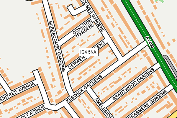 IG4 5NA map - OS OpenMap – Local (Ordnance Survey)