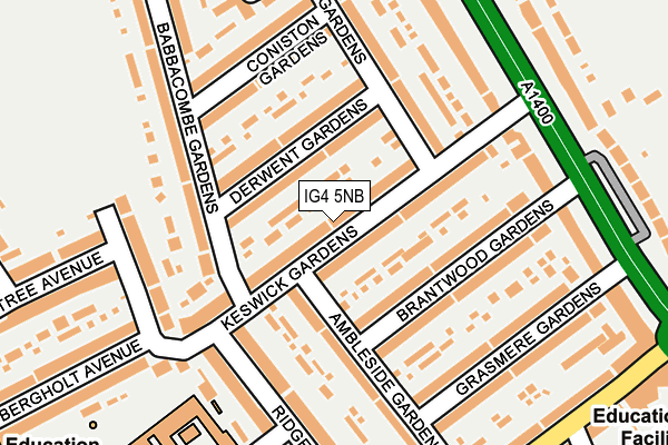 IG4 5NB map - OS OpenMap – Local (Ordnance Survey)