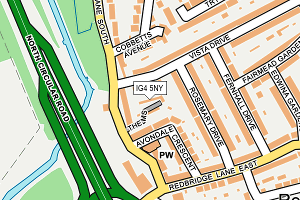 IG4 5NY map - OS OpenMap – Local (Ordnance Survey)