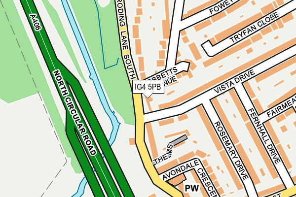 IG4 5PB map - OS OpenMap – Local (Ordnance Survey)