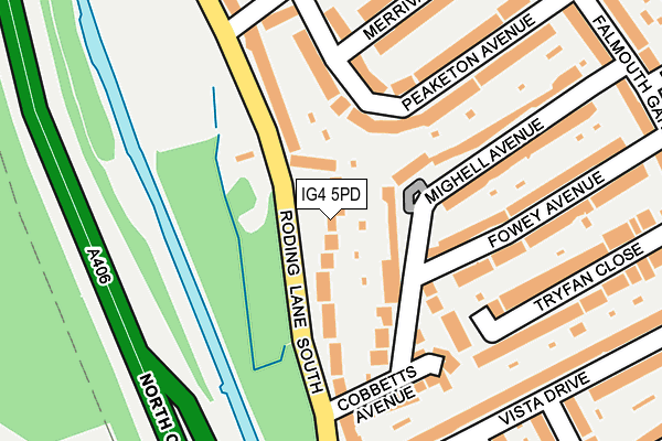 IG4 5PD map - OS OpenMap – Local (Ordnance Survey)