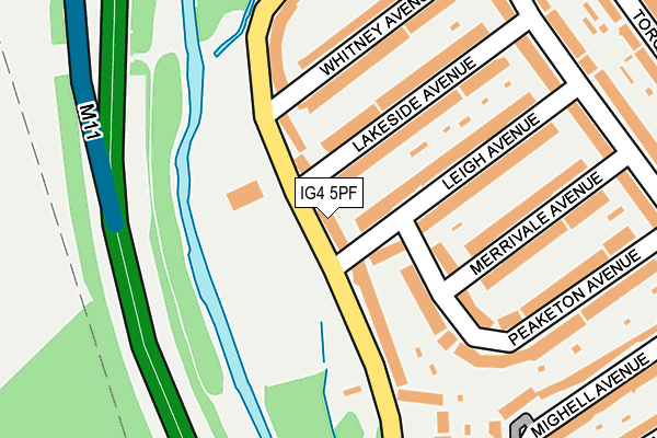 IG4 5PF map - OS OpenMap – Local (Ordnance Survey)