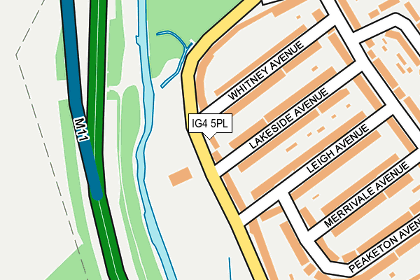 IG4 5PL map - OS OpenMap – Local (Ordnance Survey)