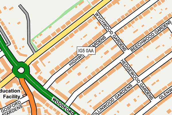 IG5 0AA map - OS OpenMap – Local (Ordnance Survey)