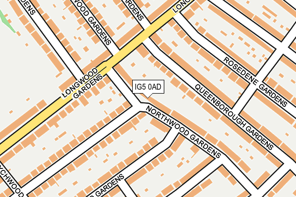 IG5 0AD map - OS OpenMap – Local (Ordnance Survey)