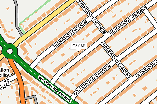 IG5 0AE map - OS OpenMap – Local (Ordnance Survey)