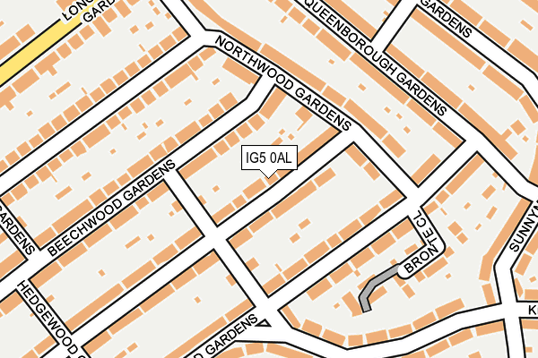 IG5 0AL map - OS OpenMap – Local (Ordnance Survey)