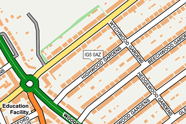 IG5 0AZ map - OS OpenMap – Local (Ordnance Survey)