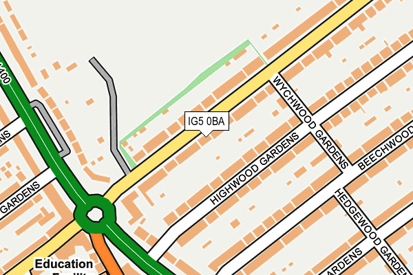 IG5 0BA map - OS OpenMap – Local (Ordnance Survey)