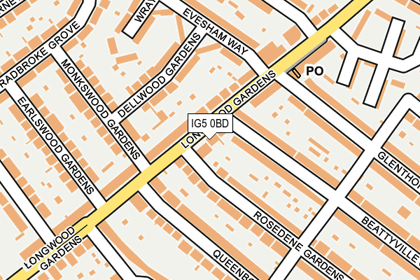 IG5 0BD map - OS OpenMap – Local (Ordnance Survey)