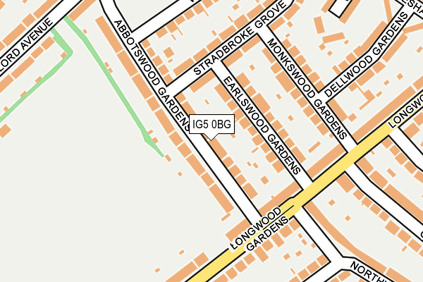 IG5 0BG map - OS OpenMap – Local (Ordnance Survey)