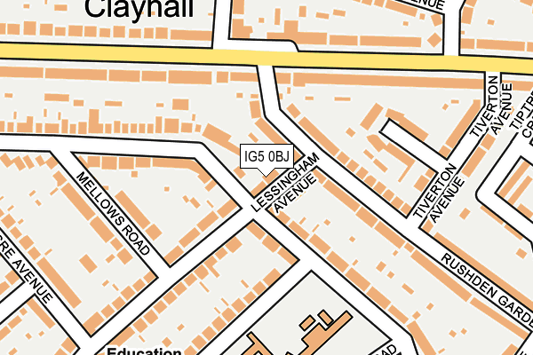 IG5 0BJ map - OS OpenMap – Local (Ordnance Survey)