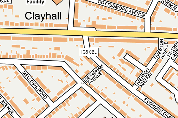 IG5 0BL map - OS OpenMap – Local (Ordnance Survey)