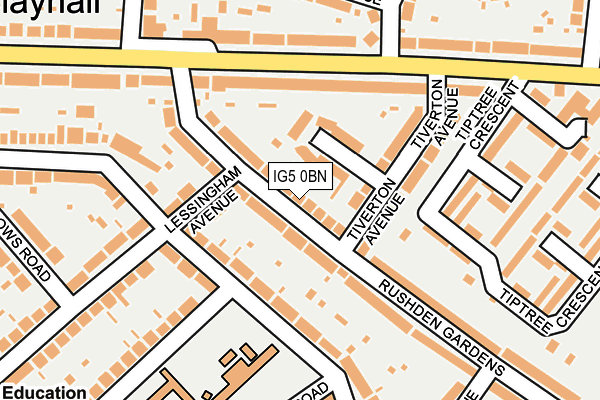 IG5 0BN map - OS OpenMap – Local (Ordnance Survey)