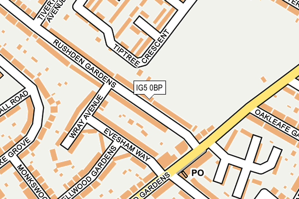 IG5 0BP map - OS OpenMap – Local (Ordnance Survey)