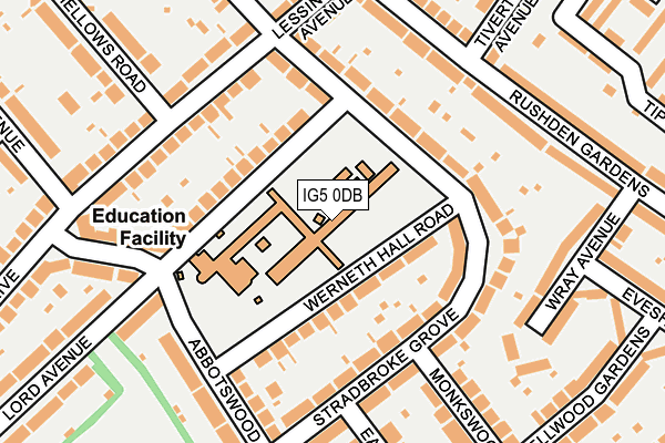 IG5 0DB map - OS OpenMap – Local (Ordnance Survey)