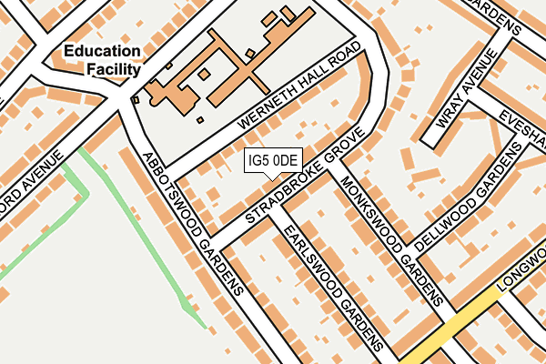 IG5 0DE map - OS OpenMap – Local (Ordnance Survey)