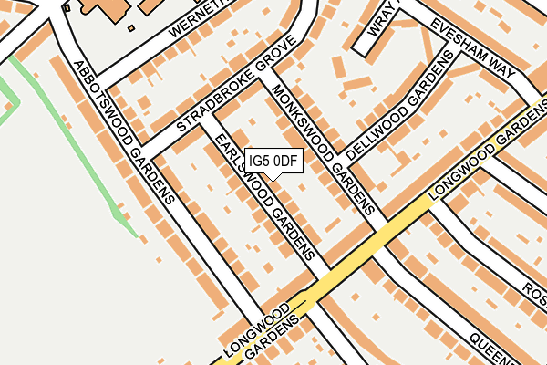 IG5 0DF map - OS OpenMap – Local (Ordnance Survey)