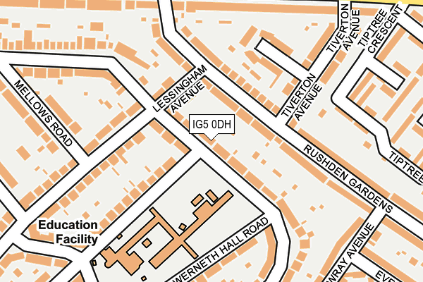 IG5 0DH map - OS OpenMap – Local (Ordnance Survey)