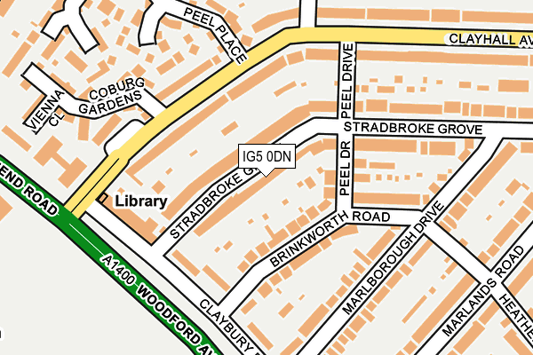 IG5 0DN map - OS OpenMap – Local (Ordnance Survey)