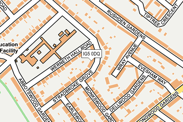 IG5 0DQ map - OS OpenMap – Local (Ordnance Survey)