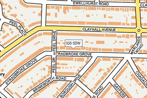 IG5 0DW map - OS OpenMap – Local (Ordnance Survey)