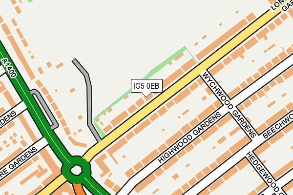 IG5 0EB map - OS OpenMap – Local (Ordnance Survey)