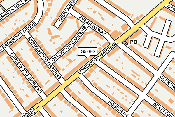IG5 0EG map - OS OpenMap – Local (Ordnance Survey)
