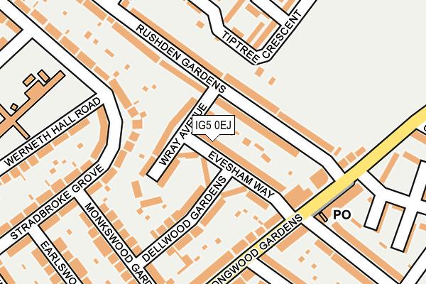 IG5 0EJ map - OS OpenMap – Local (Ordnance Survey)