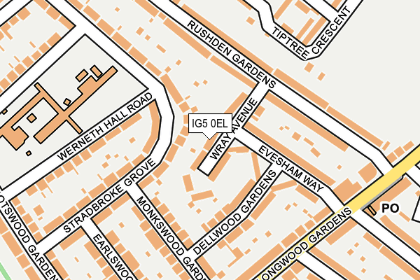 IG5 0EL map - OS OpenMap – Local (Ordnance Survey)