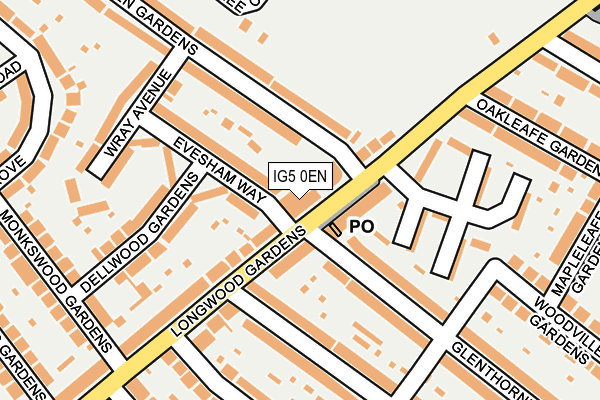 IG5 0EN map - OS OpenMap – Local (Ordnance Survey)