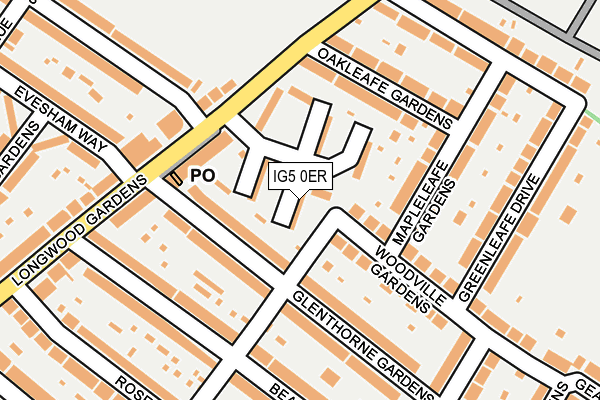 IG5 0ER map - OS OpenMap – Local (Ordnance Survey)