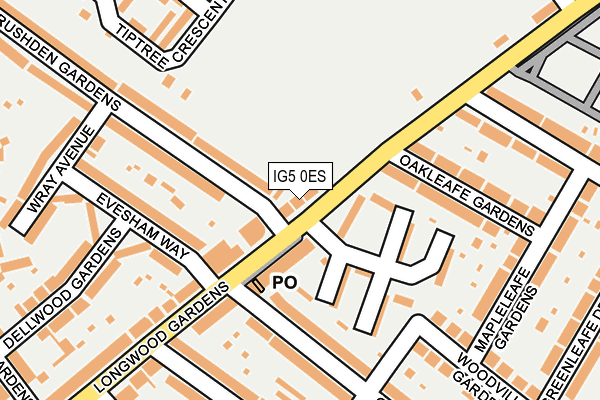 IG5 0ES map - OS OpenMap – Local (Ordnance Survey)