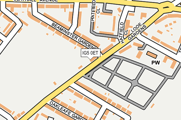 IG5 0ET map - OS OpenMap – Local (Ordnance Survey)