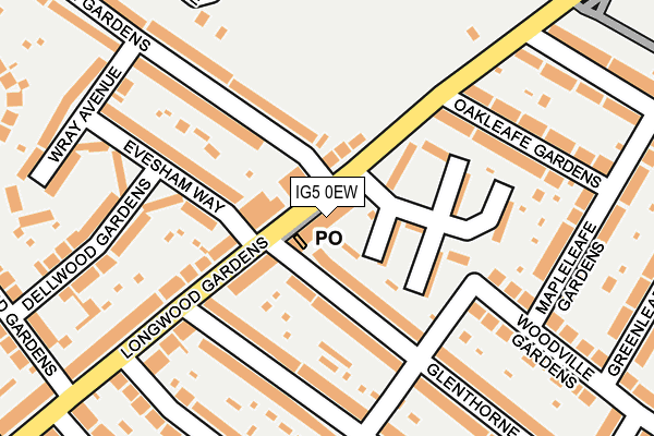 IG5 0EW map - OS OpenMap – Local (Ordnance Survey)