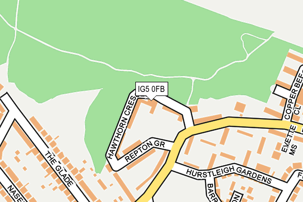 IG5 0FB map - OS OpenMap – Local (Ordnance Survey)