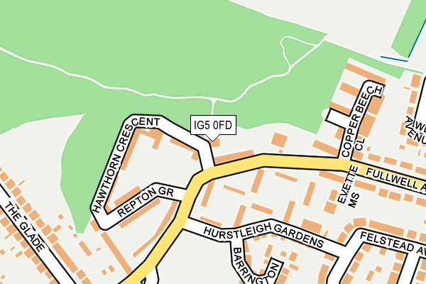IG5 0FD map - OS OpenMap – Local (Ordnance Survey)