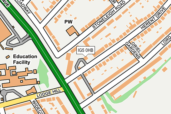 IG5 0HB map - OS OpenMap – Local (Ordnance Survey)