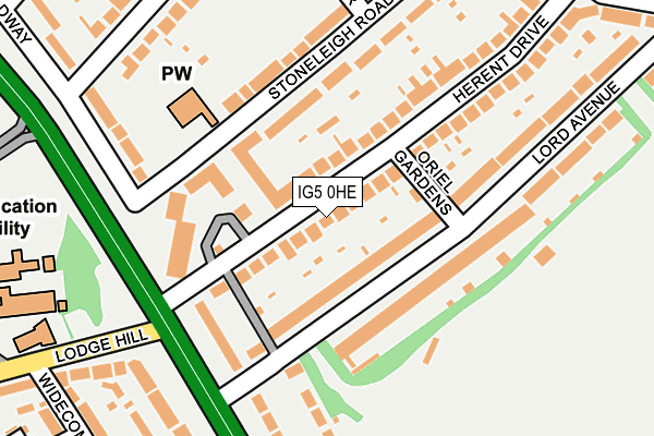 IG5 0HE map - OS OpenMap – Local (Ordnance Survey)